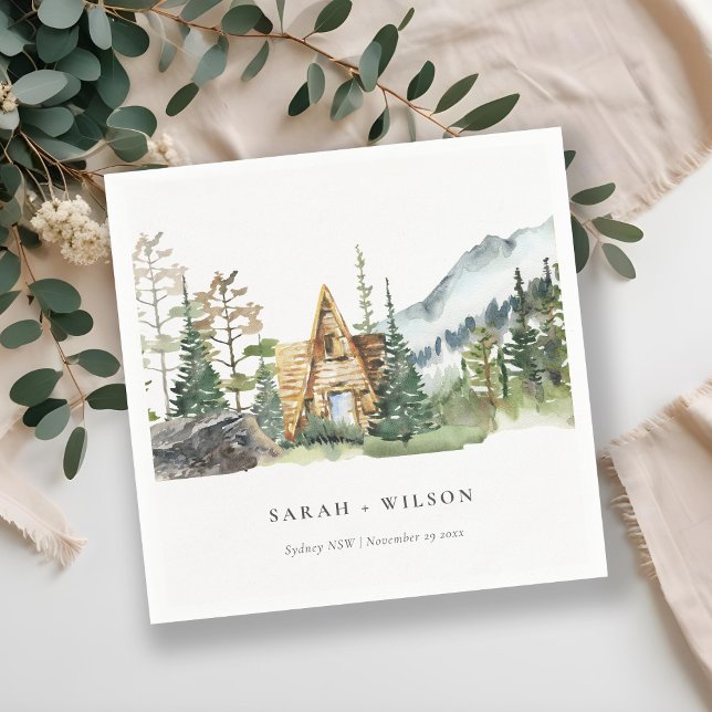 Servilleta De Papel Boda de cabaña de madera de pino de montaña rusa (Subido por el creador)