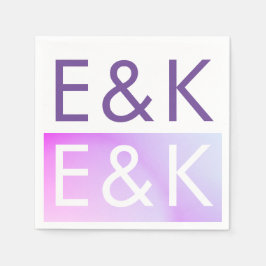 Servilleta De Papel Boda de caída púrpura de gradiente ultramoderno