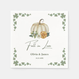 Servilleta De Papel Boda de Calabaza Verde Verduzca Verde Salvia Enamo