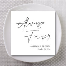 Boda de caligrafía blanca y negra personalizado