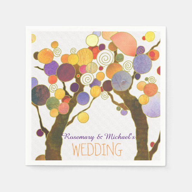 Servilleta De Papel Boda de campo de arca arcaica (Anverso)