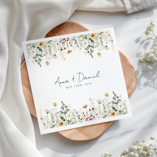 Servilleta De Papel Boda de campo de flores silvestres de verano (Subido por el creador)