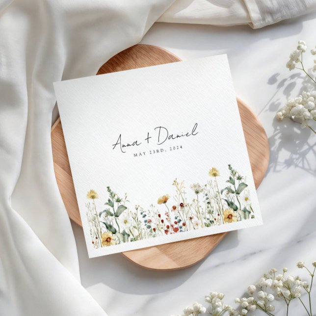 Servilleta De Papel Boda de campo de flores silvestres de verano (Subido por el creador)