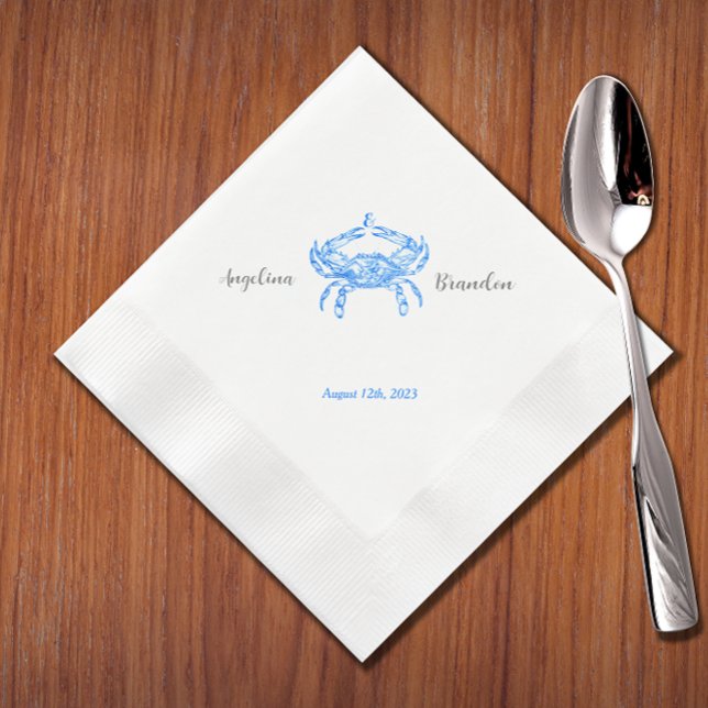Servilleta De Papel Boda de cangrejo azul ventilado (Subido por el creador)