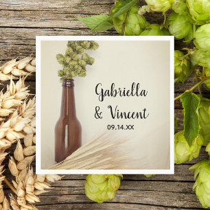 Servilleta De Papel Boda de Cervecería de Trigo y Cepas Secas