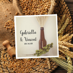 Servilleta De Papel Boda de Cervecería de Trigo y Hops