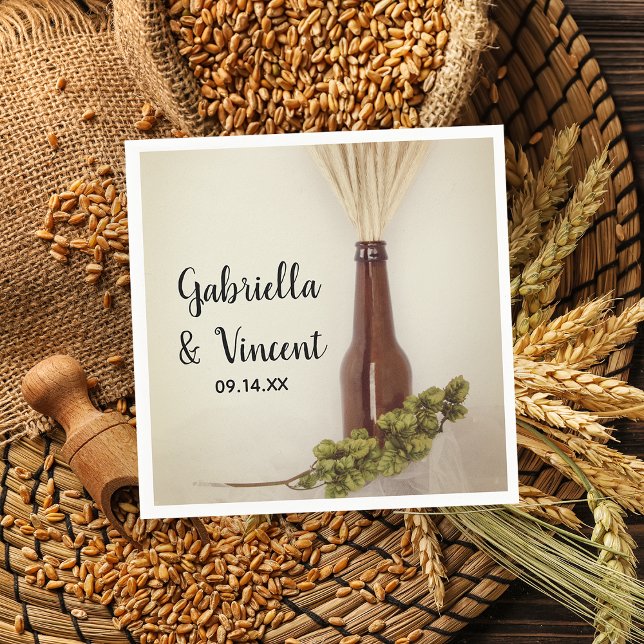 Servilleta De Papel Boda de Cervecería de Trigo y Hops (Subido por el creador)