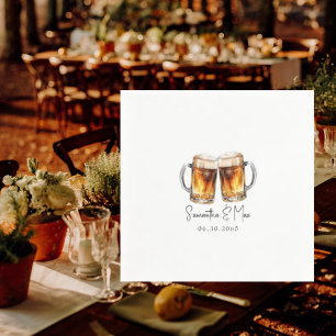 Servilleta De Papel Boda de cerveza y barbacoa