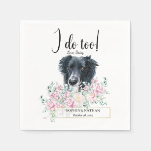 Servilleta De Papel Boda de cócteles Collie de borde