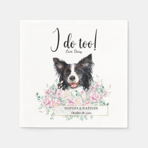 Servilleta De Papel Boda de cócteles Collie de borde