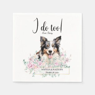 Servilleta De Papel Boda de cócteles Collie de borde