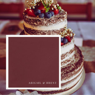 Servilleta De Papel Boda de cócteles personalizado Ruby Red