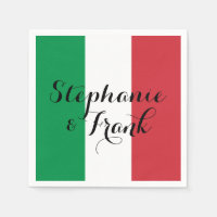 Boda de colores de la bandera italiana