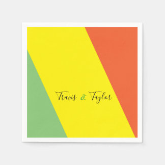 Servilleta De Papel Boda de colores de verano brillantes