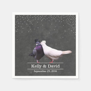 Servilleta De Papel Boda de Confetti Chalkboard