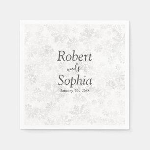 Servilleta De Papel Boda de copo de nieve de invierno