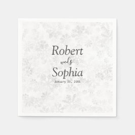 Servilleta De Papel Boda de copo de nieve en invierno