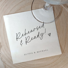 Servilleta De Papel Boda de corazón de estilo nota de amor manuscrita