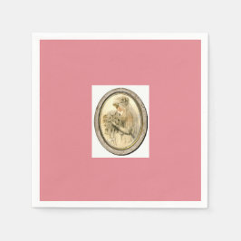 Servilleta De Papel Boda de cosecha rosa / servilletas de ducha de nov