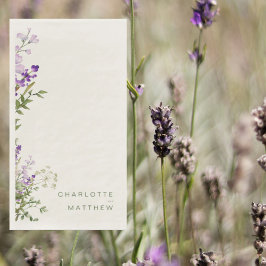 Servilleta De Papel Boda de crema de lavanda de vegetación simple