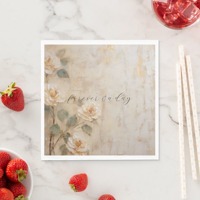 Servilleta De Papel Boda de crema de Rubor de Peach (In situ)