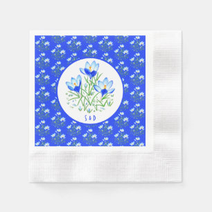 Servilleta De Papel Boda de crocus azules
