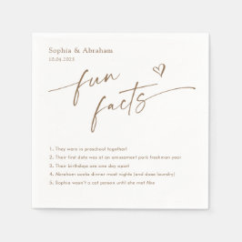 Servilleta De Papel Boda de datos divertidos de pareja moderna