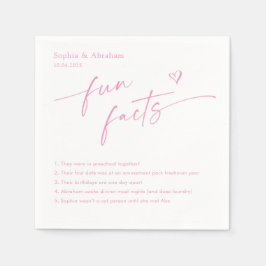 Servilleta De Papel Boda de datos divertidos de pareja moderna