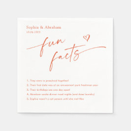 Servilleta De Papel Boda de datos divertidos de pareja moderna