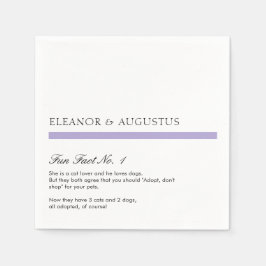 Servilleta De Papel Boda de datos modernos de lavanda digital morada