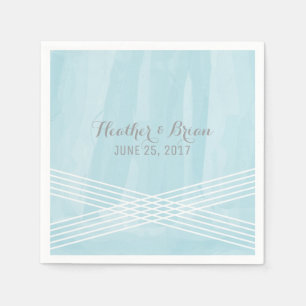 Servilleta De Papel Boda de decoración de color azul