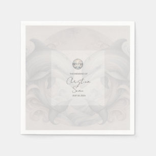 Servilleta De Papel Boda de delfín Whimsy moderno