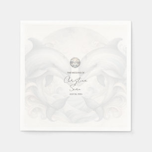 Servilleta De Papel Boda de delfín Whimsy moderno