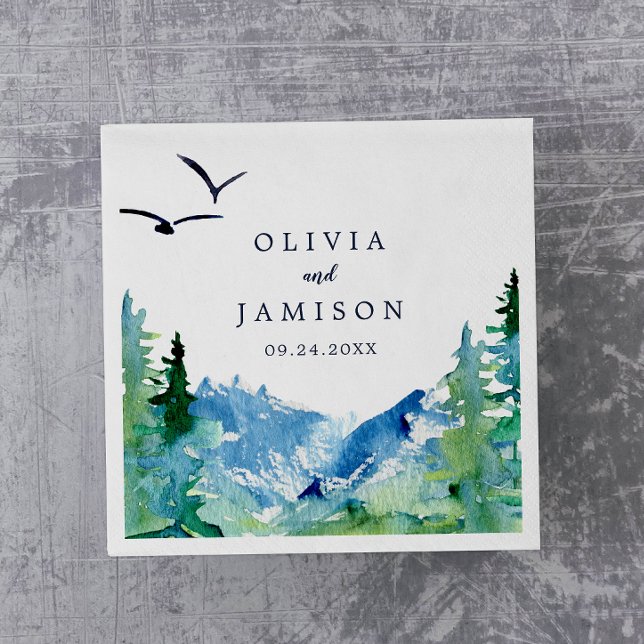 Servilleta De Papel Boda de destino de montaña rocosa (Subido por el creador)