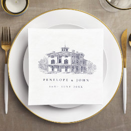 Servilleta De Papel Boda de destino en elegante villa italiana vintage
