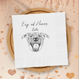 Servilleta De Papel Boda de dibujo a mano Personalizado de perro de La