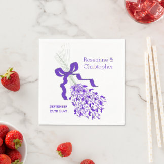 Servilleta De Papel Boda de diseño de lavanda