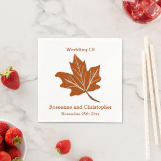 Servilleta De Papel Boda de diseño de otoño