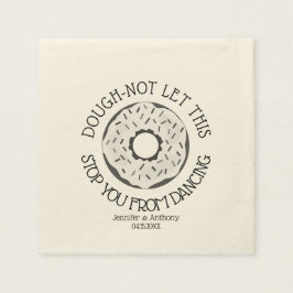 Servilleta De Papel Boda de Donut Treat White Glazed divertido