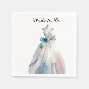 Servilleta De Papel Boda de ducha de novia vestida novia para ser