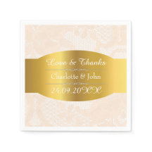 Boda de encaje Golden Pastel personalizado real