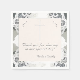 Servilleta De Papel Boda de encaje rosa champagne