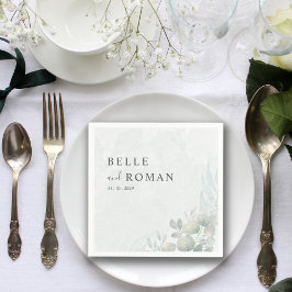 Servilleta De Papel Boda de energía ecológica de color de agua Eucalyp