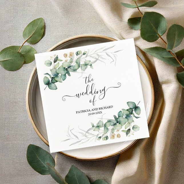 Servilleta De Papel Boda de Eucalipto Verde (Subido por el creador)