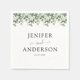 Servilleta De Papel Boda de Eucalyptus Greenery
