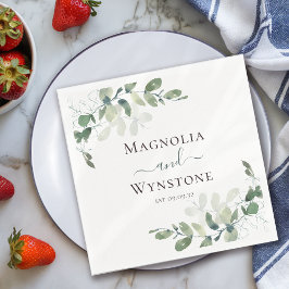 Servilleta De Papel Boda de Eucalyptus Greenery