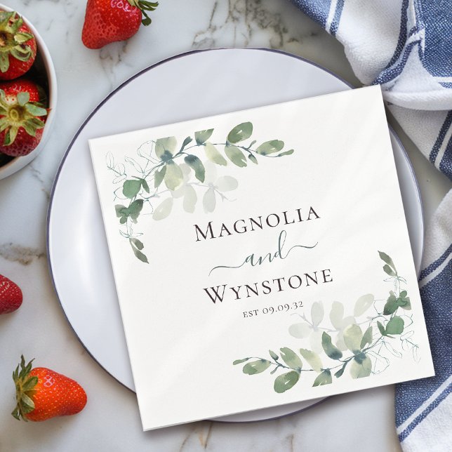 Servilleta De Papel Boda de Eucalyptus Greenery (Subido por el creador)