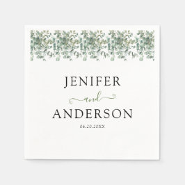 Servilleta De Papel Boda de Eucalyptus Greenery