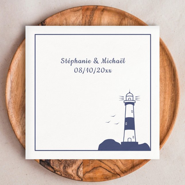 Servilleta De Papel Boda de faro (Lighthouse Wedding Napkins)
