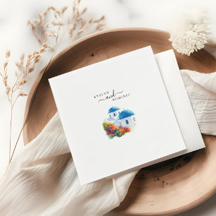 Servilleta De Papel Boda de fiesta de destino griego de la isla de San